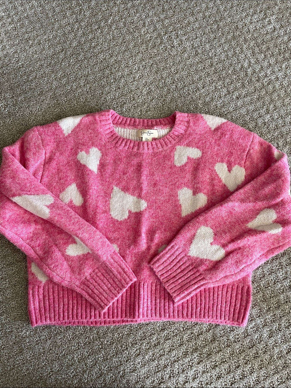 Pink Heart crewneck sweater